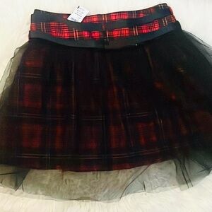 AKIRA Black and Red Bubble Mini Skirt